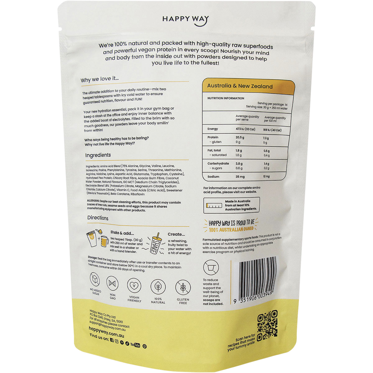 Vegan Protein Water Tropical Crush