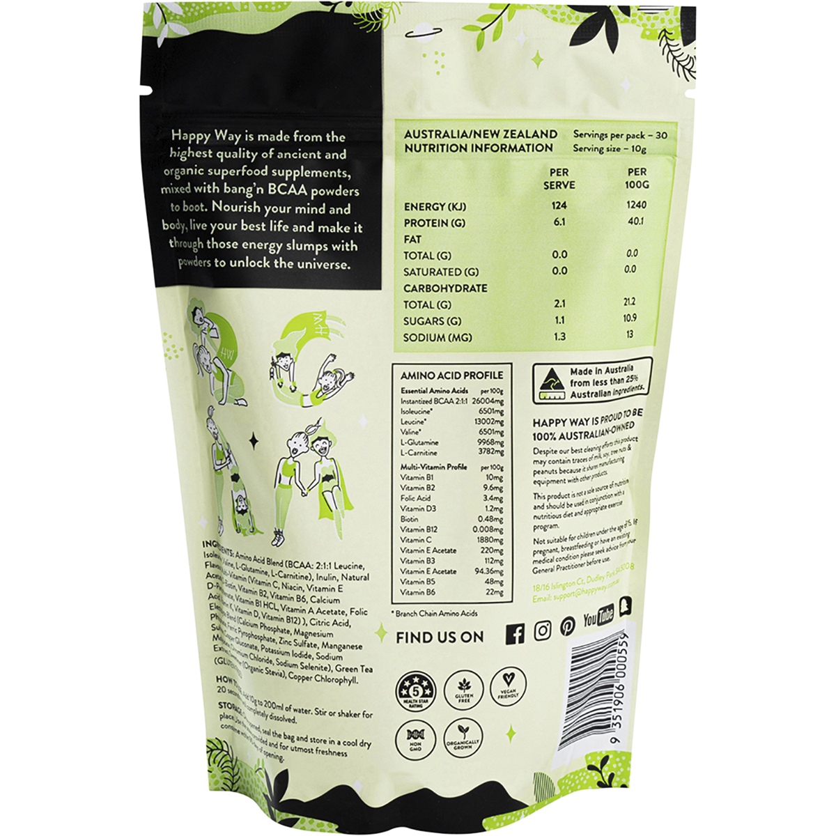 BCAA Powder Green Apple