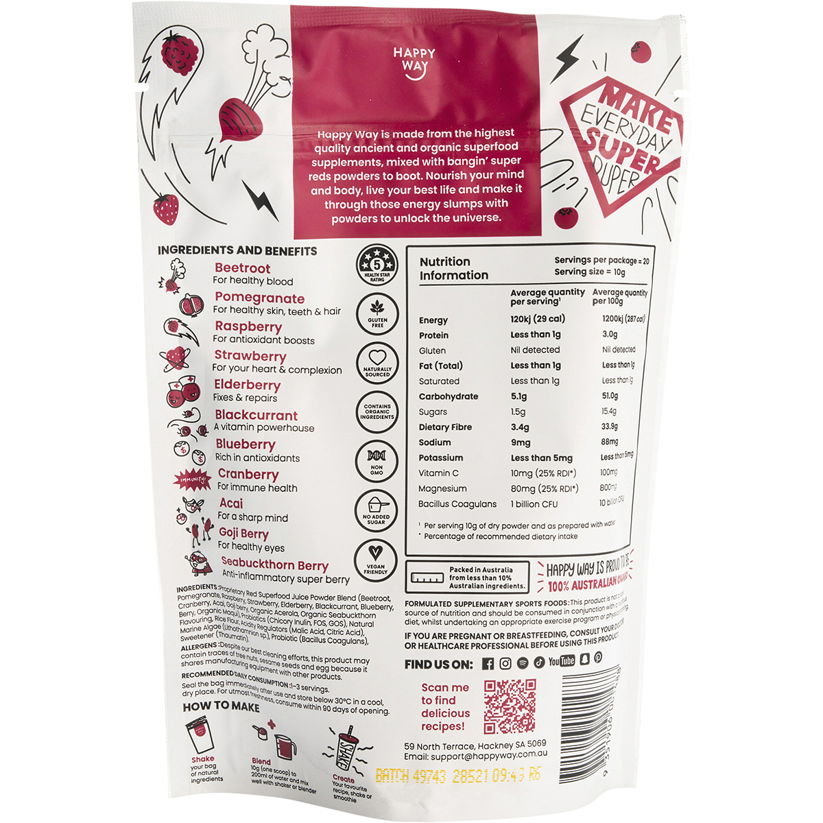 Super Reds Powder Raspberry