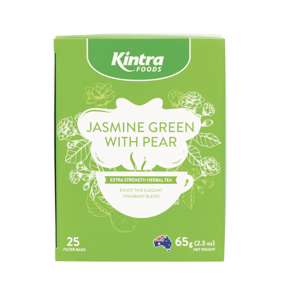 KINTRA FOODS Herbal Tea Bags Jasmine Green with Pear 25pk
