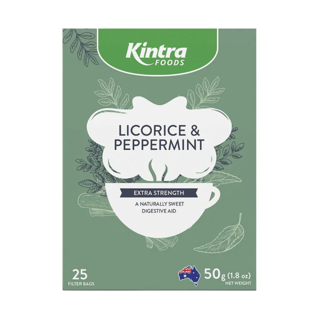 KINTRA FOODS Herbal Tea Bags Licorice & Peppermint Tea 25pk