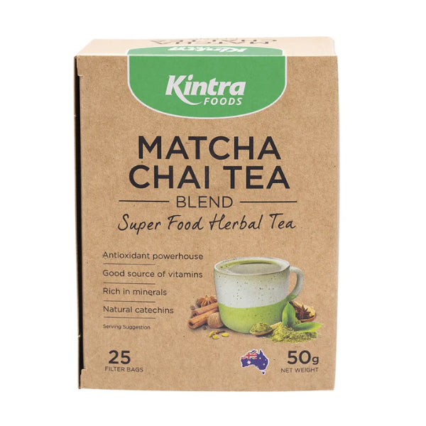 KINTRA FOODS Matcha Chai Tea Blend Tea Bags 25pk