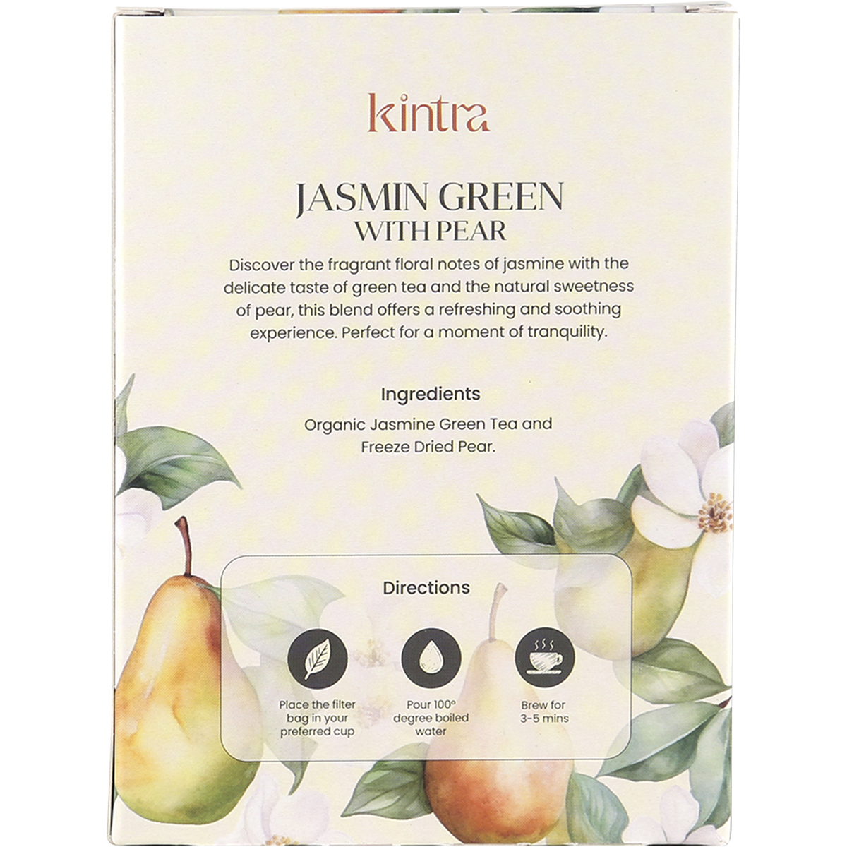 Herbal Tea Bags Jasmine Green with Pear