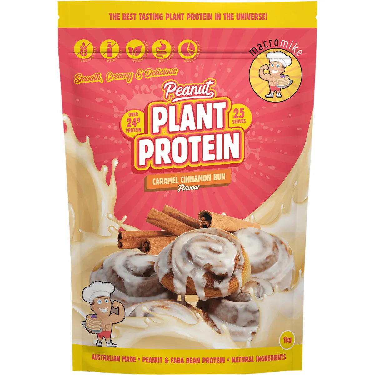 Macro Mike Peanut Plant Protein Caramel Cinnamon Bun