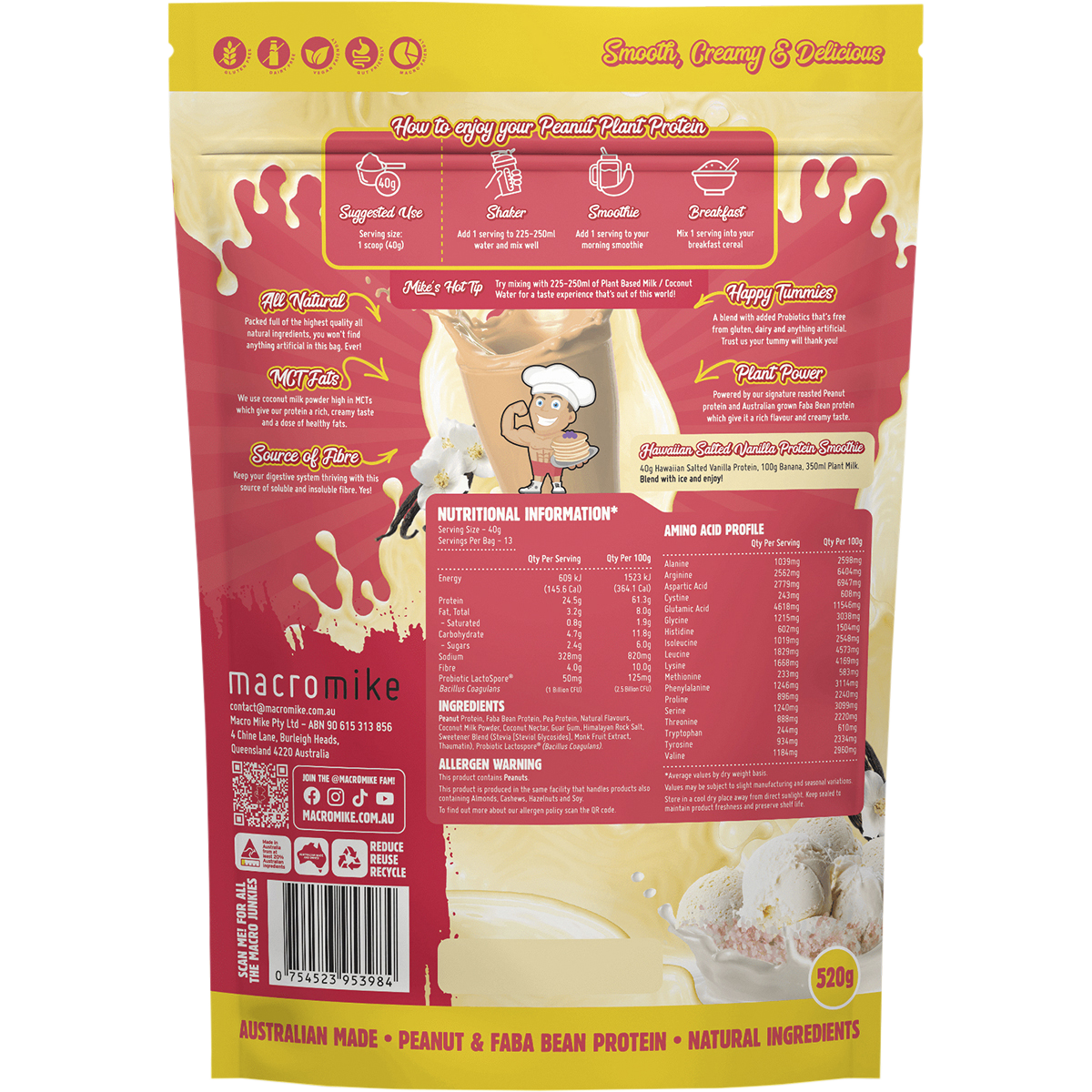 Peanut Plant Protein Hawaiian Salted Vanilla