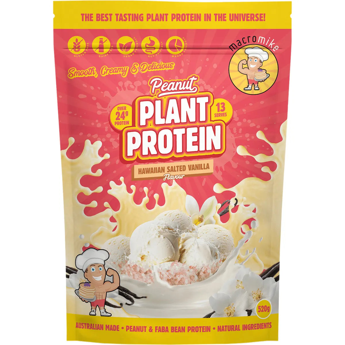 Macro Mike Peanut Plant Protein Hawaiian Salted Vanilla