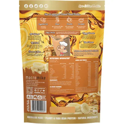 Macro Mike Peanut Plant Protein PB Banana & Hunnie 520g