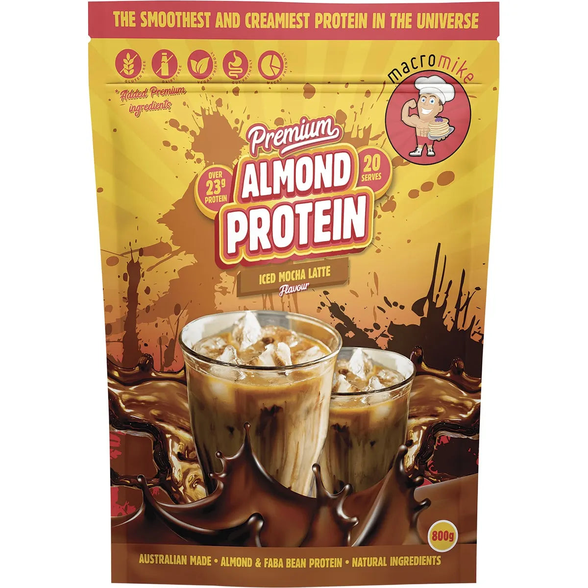 Macro Mike Premium Almond Protein Iced Mocha Latte
