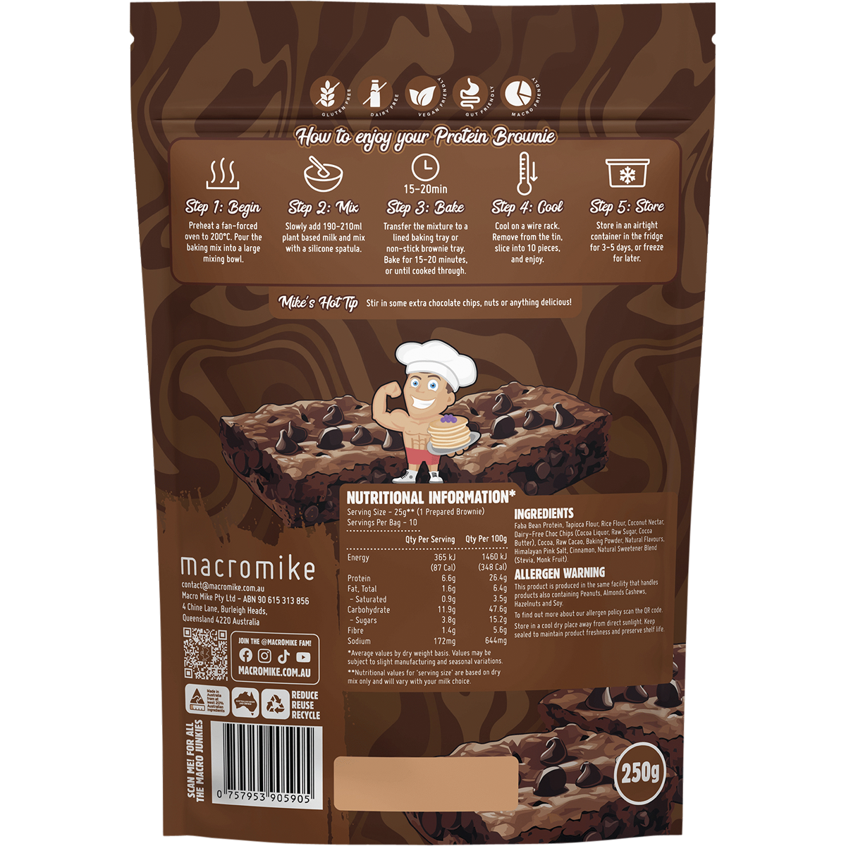 Protein Brownie Baking Mix Double Choc