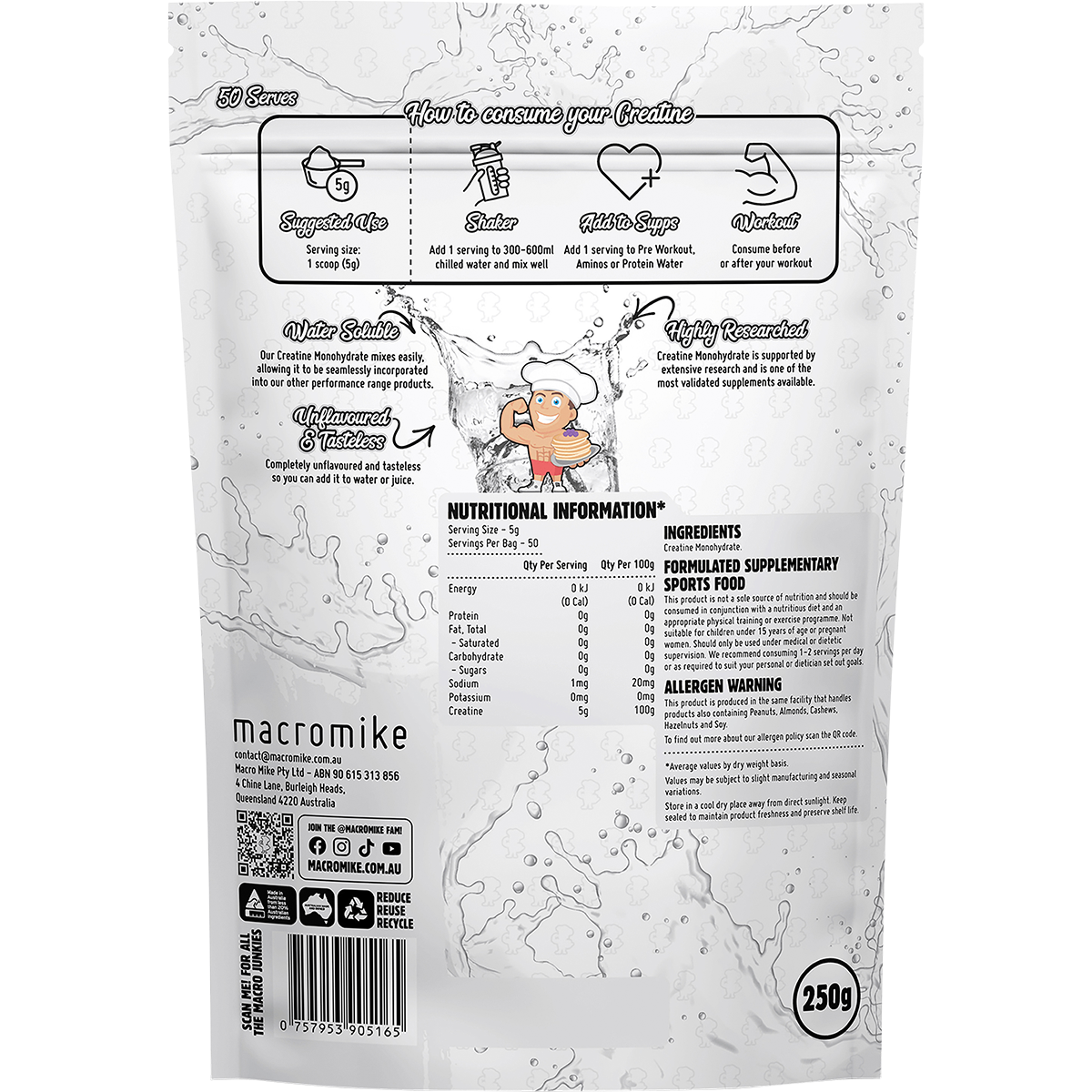 Plant Based Creatine Monohydrate Unflavoured