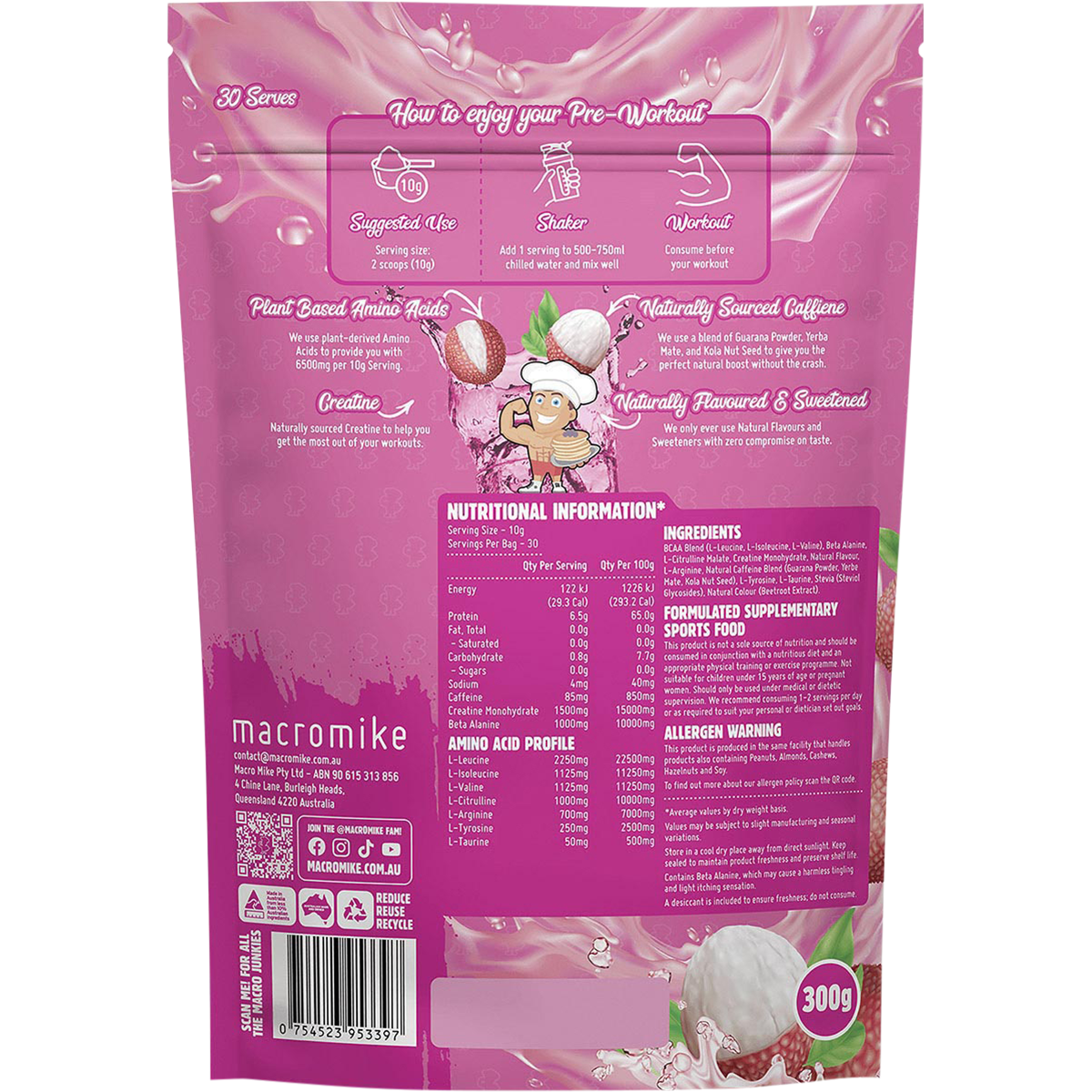 Pre Workout Lychee Berry