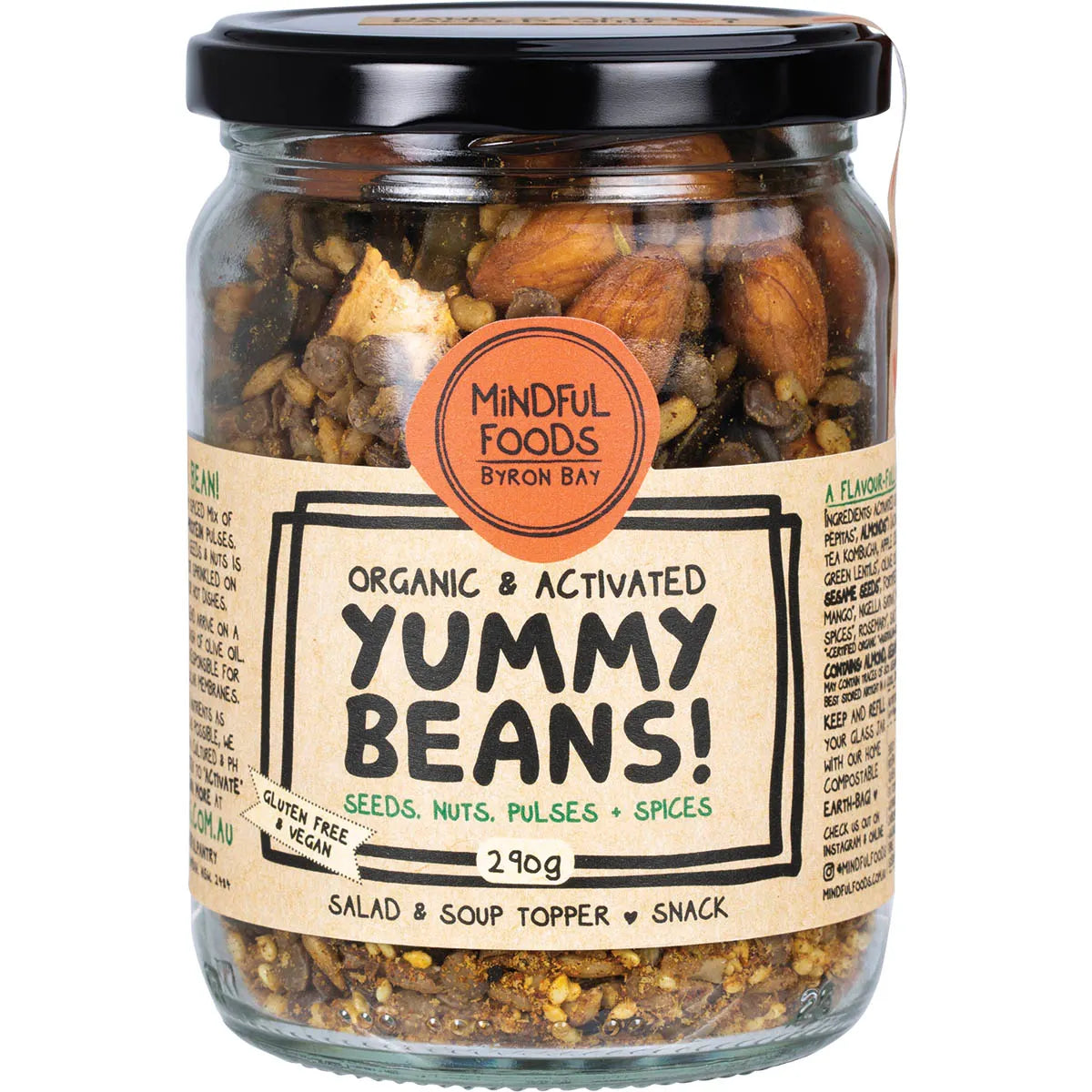 Mindful Foods Yummy Beans Organic & Activated 290g