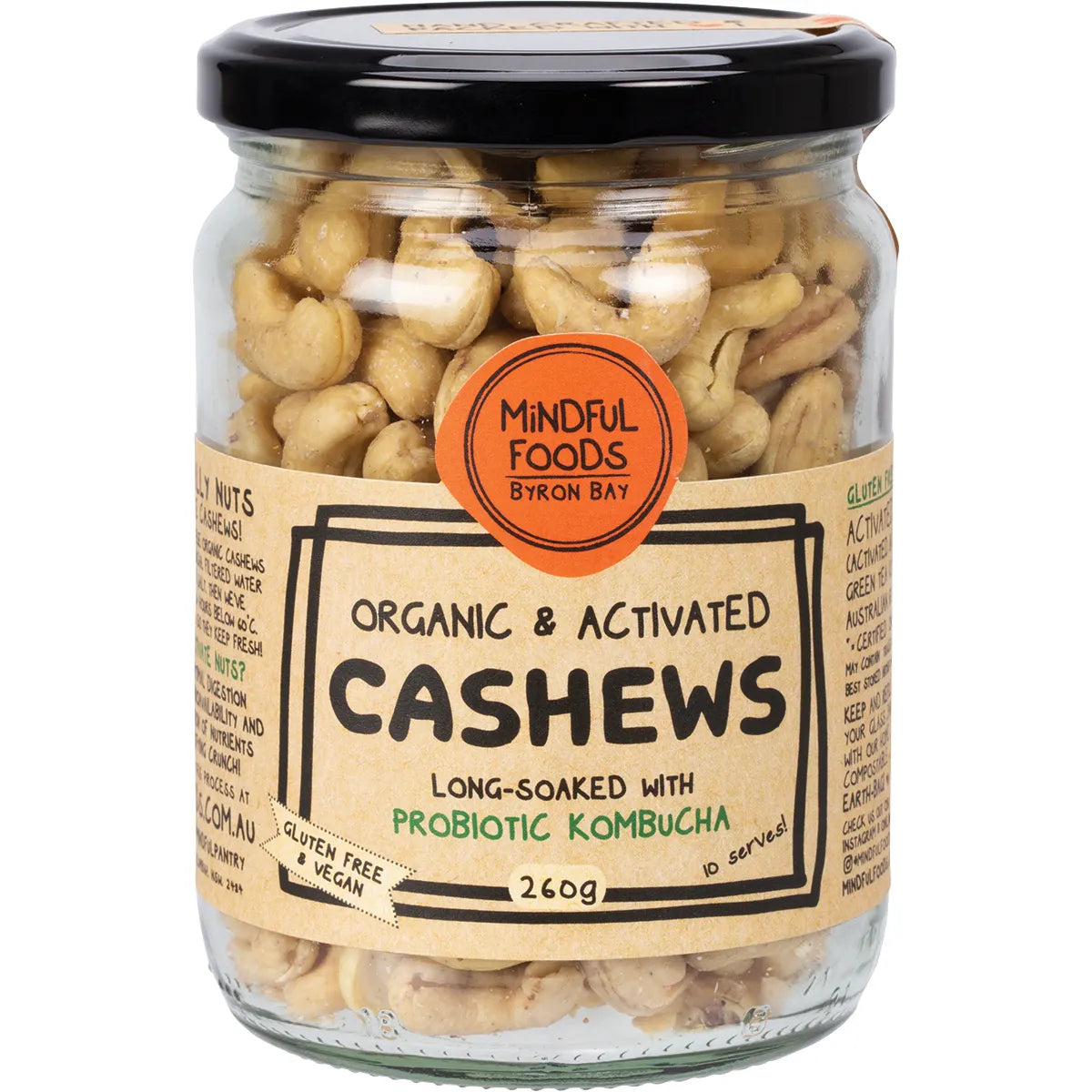 Mindful Foods Cashews Organic & Activated 260g