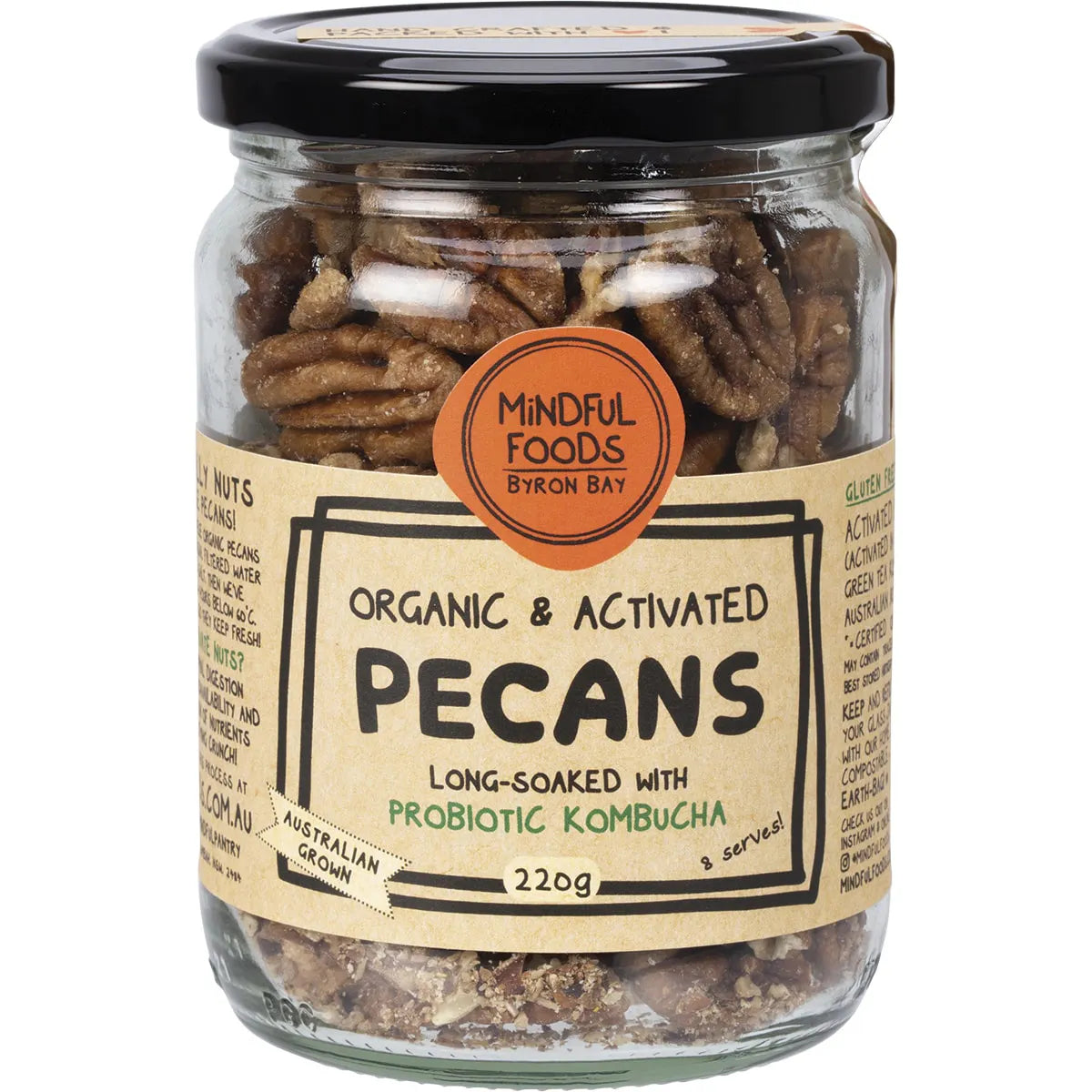Mindful Foods Pecans Organic & Activated 220g