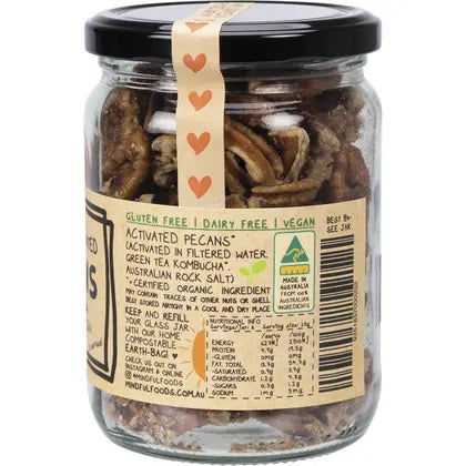 Mindful Foods Pecans Organic & Activated 220g