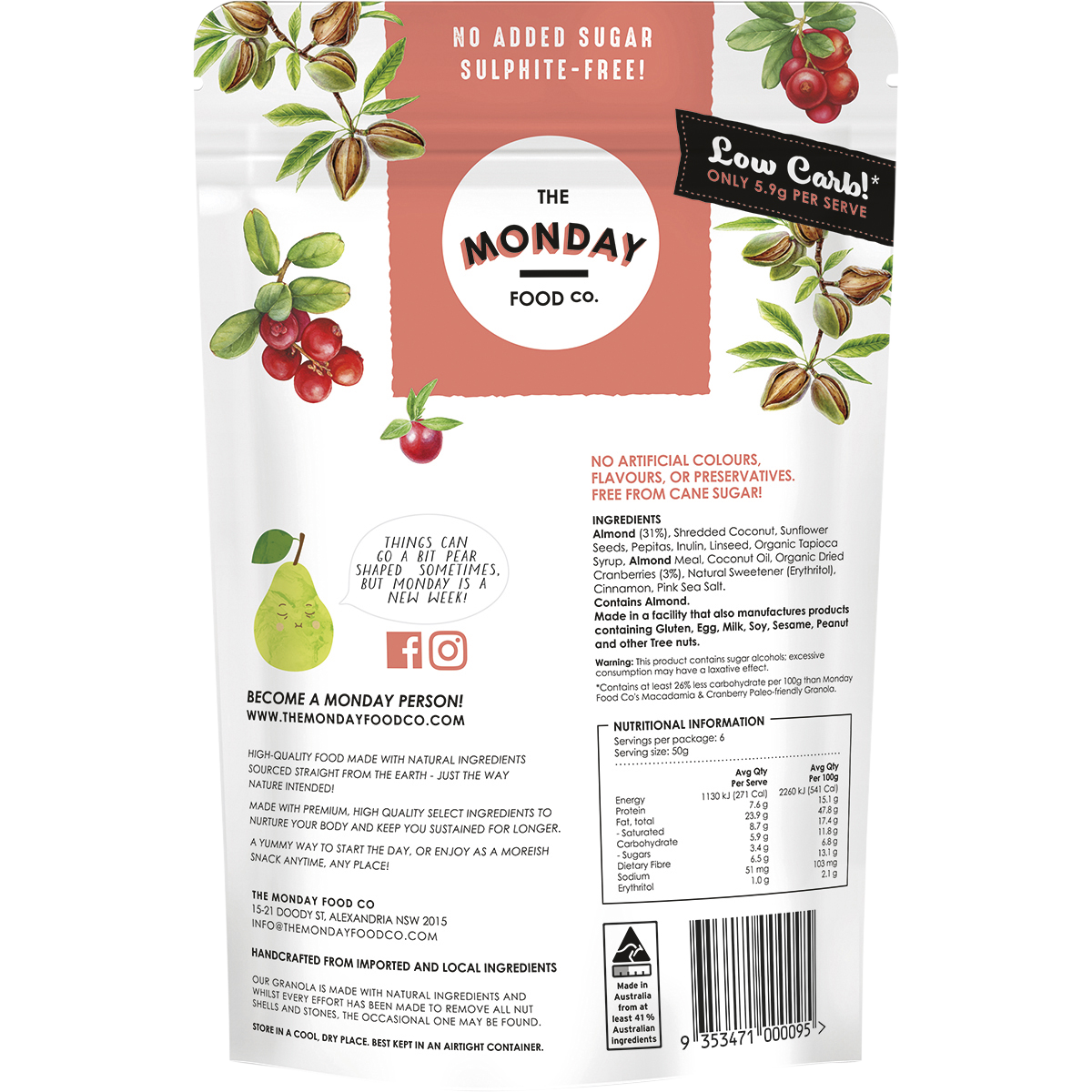 Keto Gourmet Granola Cranberry Clusters