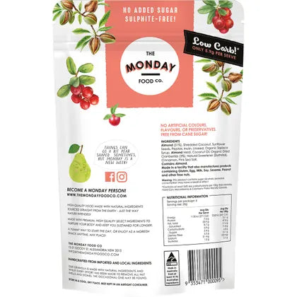 The Monday Food Co. Keto Gourmet Granola Cranberry Clusters 300g