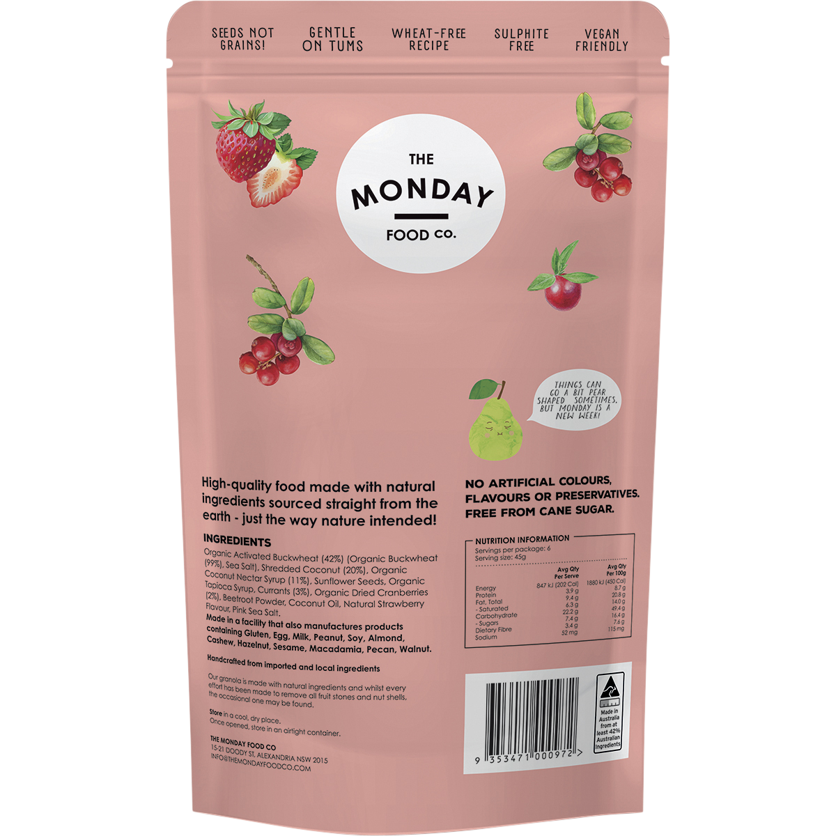 Activated Buckwheat Granola Sweet Berry