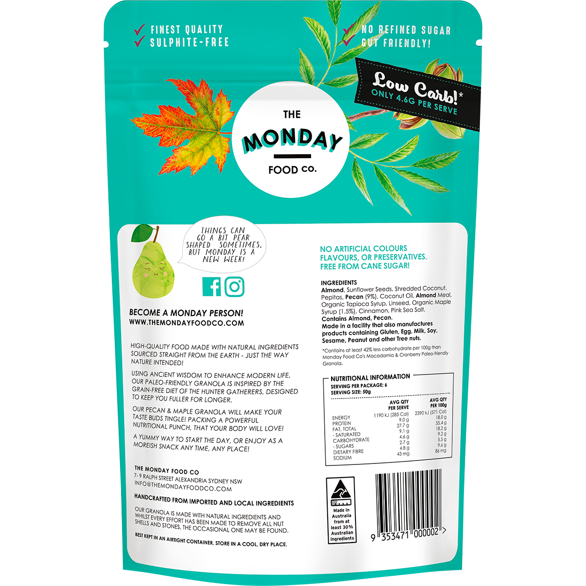 Paleo Gourmet Granola Pecan & Maple