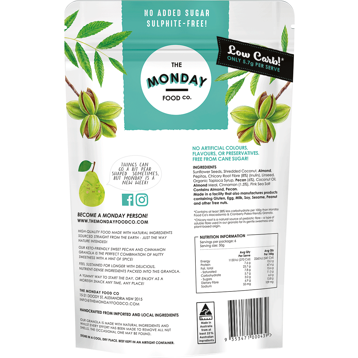 Keto Gourmet Granola Sweet Pecan & Cinnamon