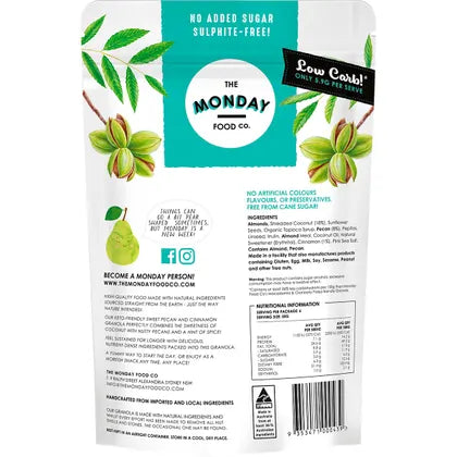 The Monday Food Co. Keto Gourmet Granola Sweet Cinnamon Pecan 300g