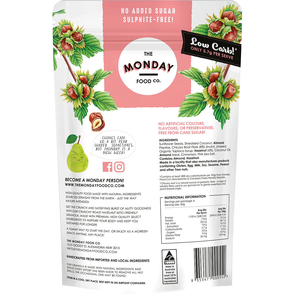 Keto Gourmet Granola Crunchy Roast Hazelnut