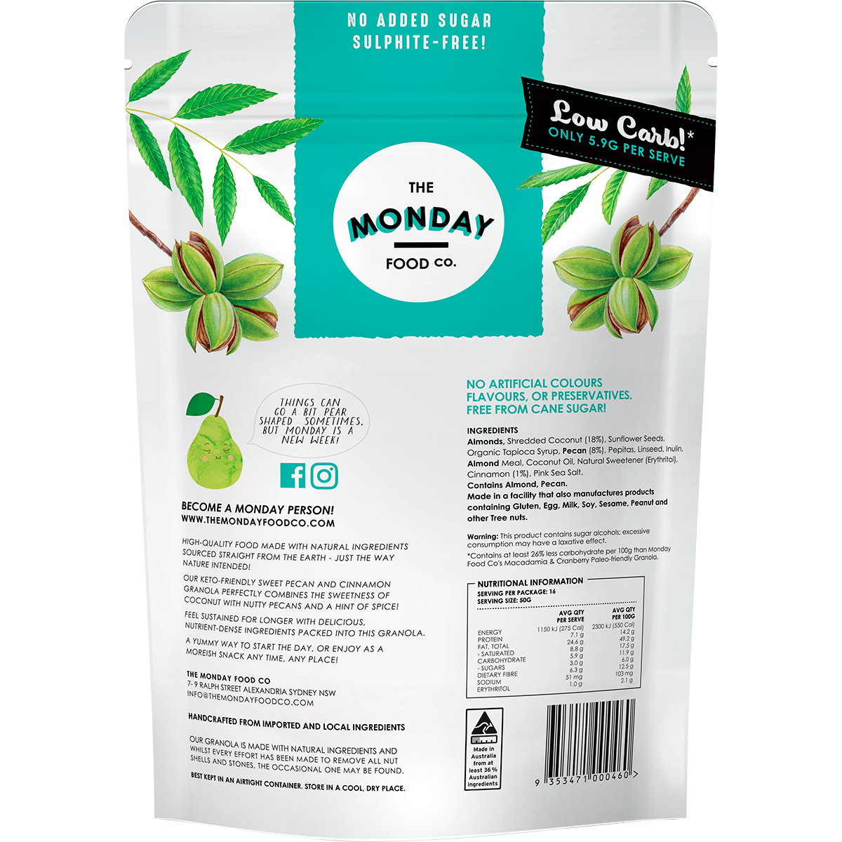 Keto Gourmet Granola Sweet Cinnamon Pecan