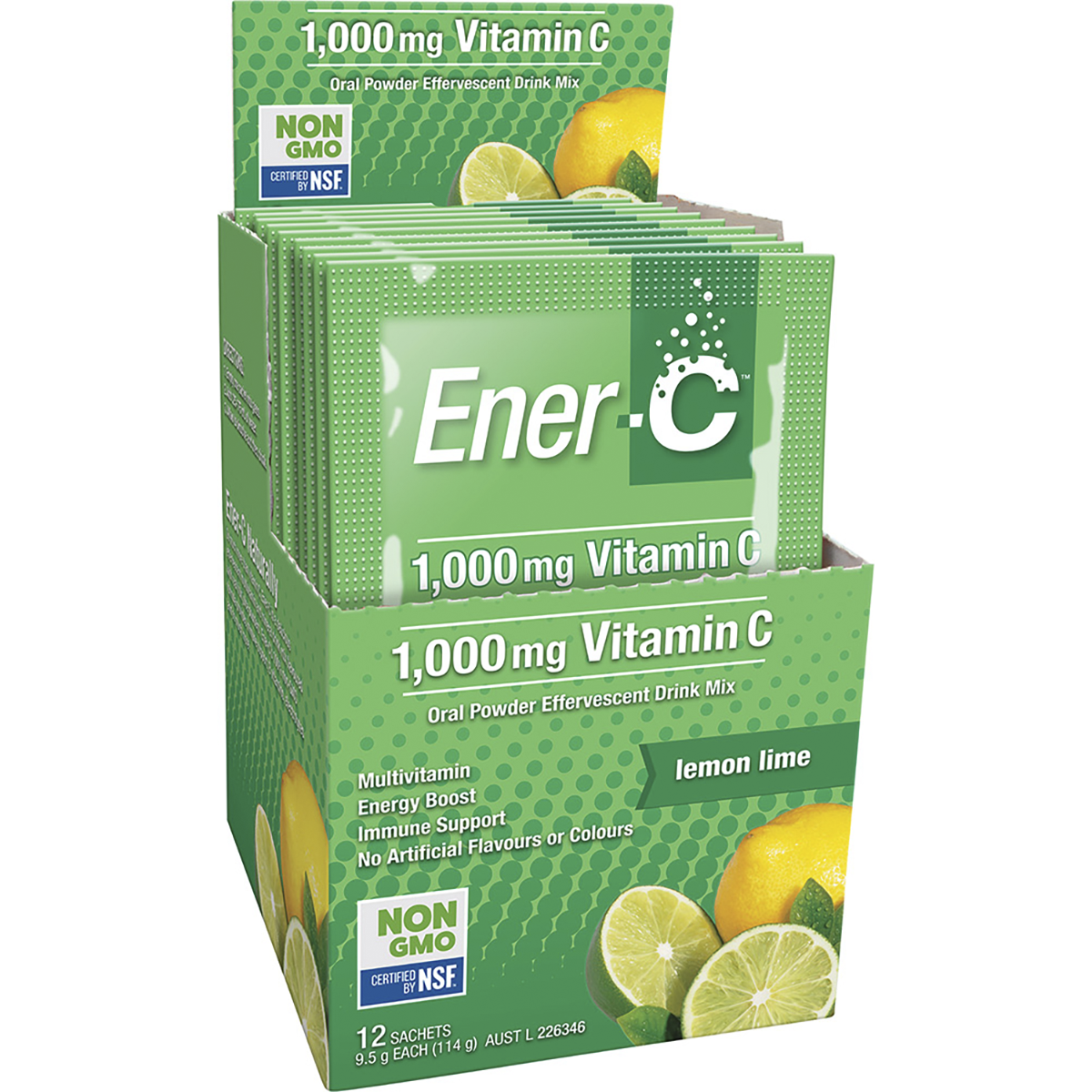 Ener-C 1000mg Vitamin C Drink Mix Lemon Lime Sachets