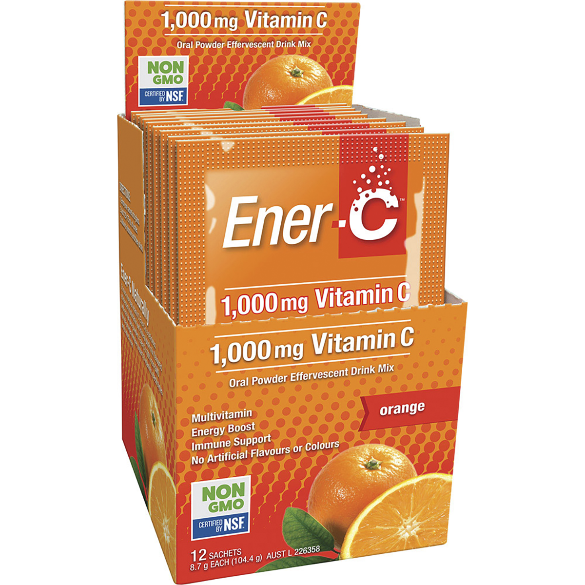 Ener-C 1000mg Vitamin C Drink Mix Orange Sachets