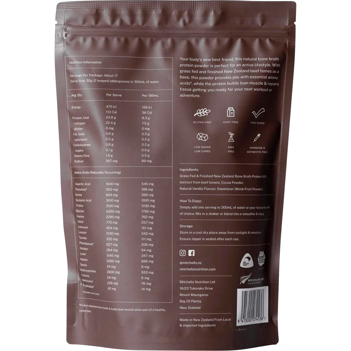 Bone Broth Protein Powder Chocolate