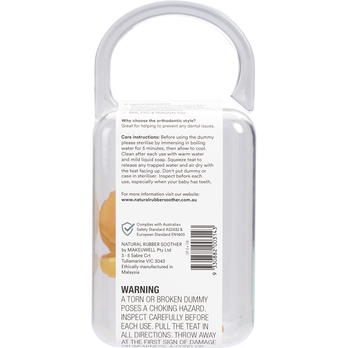 Soother Twin Pack Large Orthodontic 6 mths +