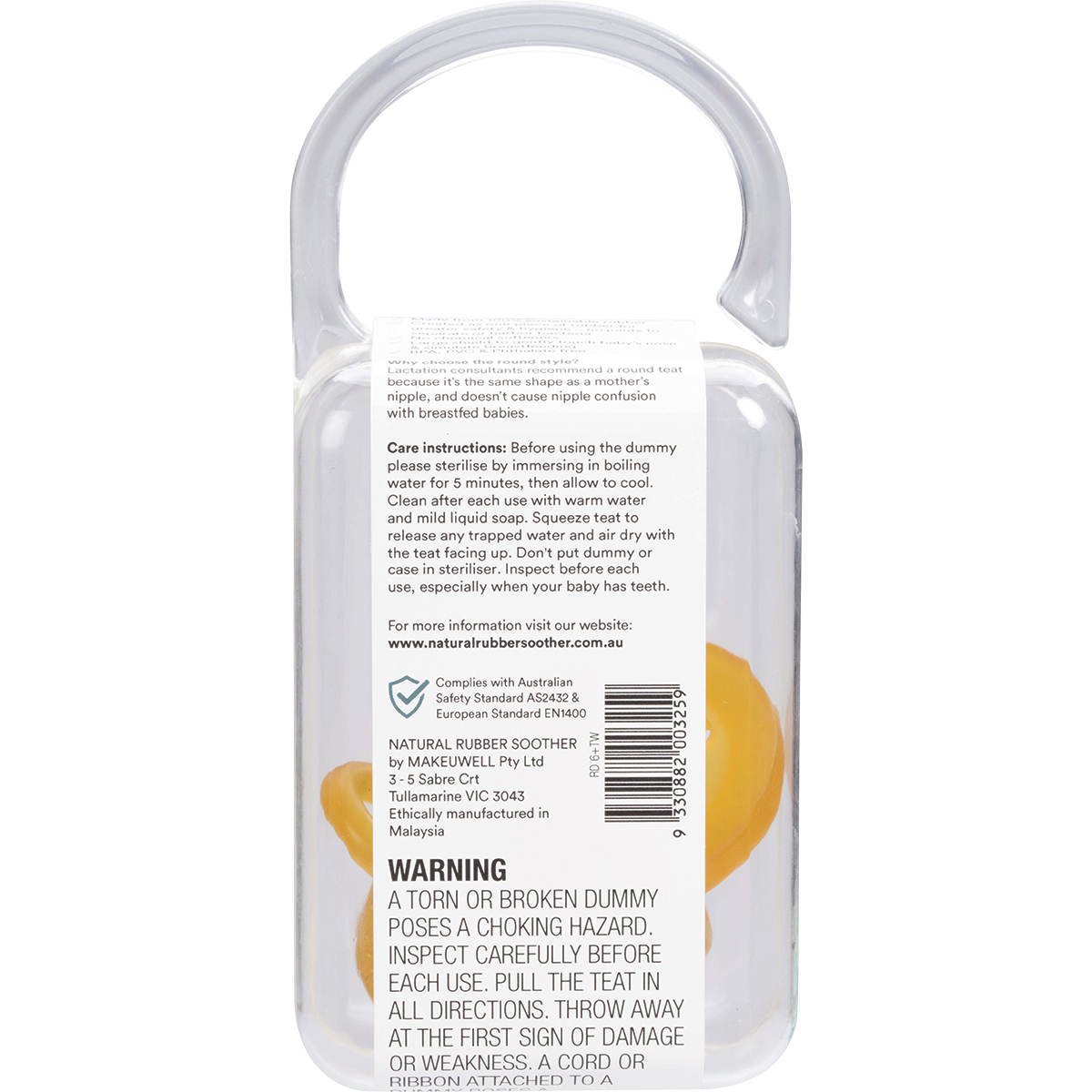 Soother Twin Pack Large Rounded 6 mths +