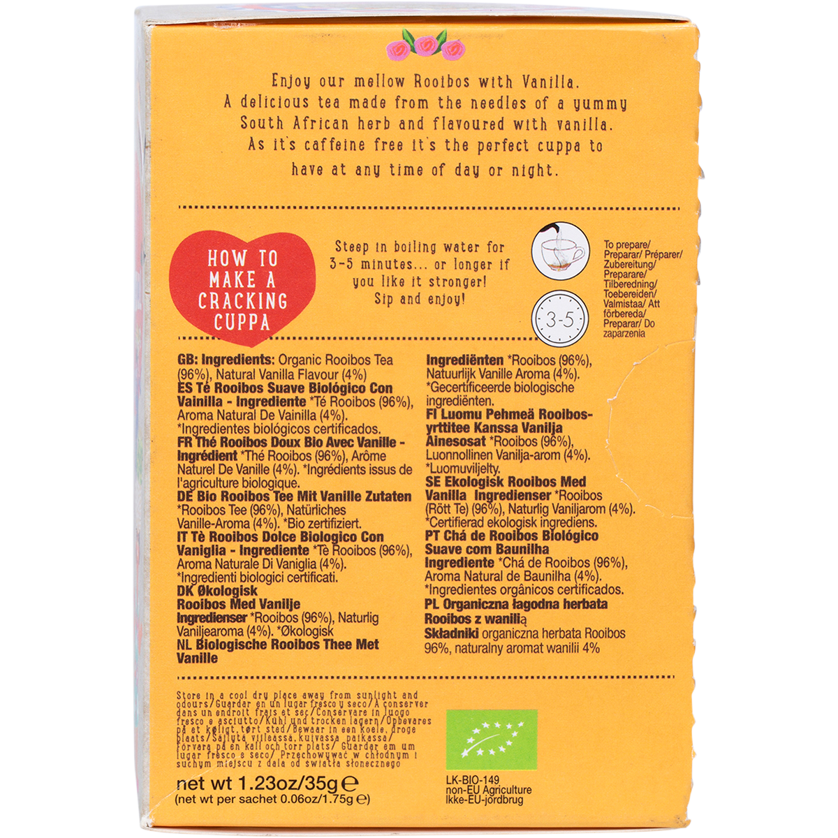 Organic Mellow Rooibos with Vanilla Tea Bags