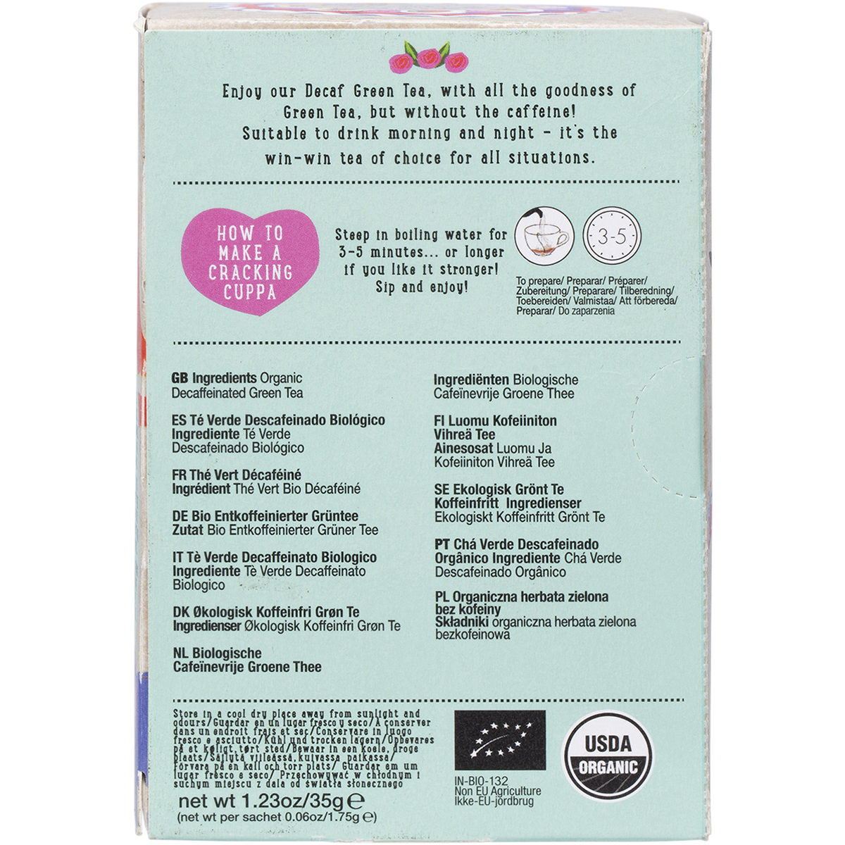 Organic Decaf Green Tea Bags