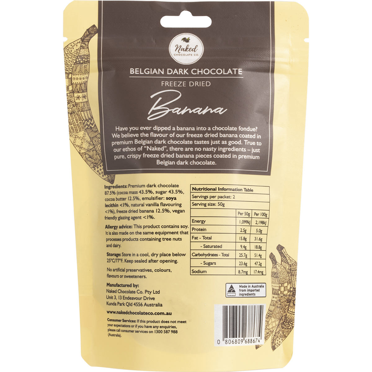 Freeze Dried Banana Dark Chocolate