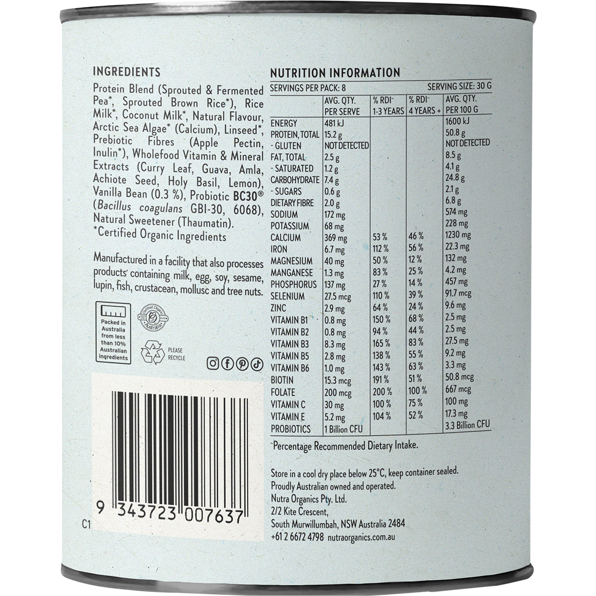 Thriving Family Smooth Vanilla