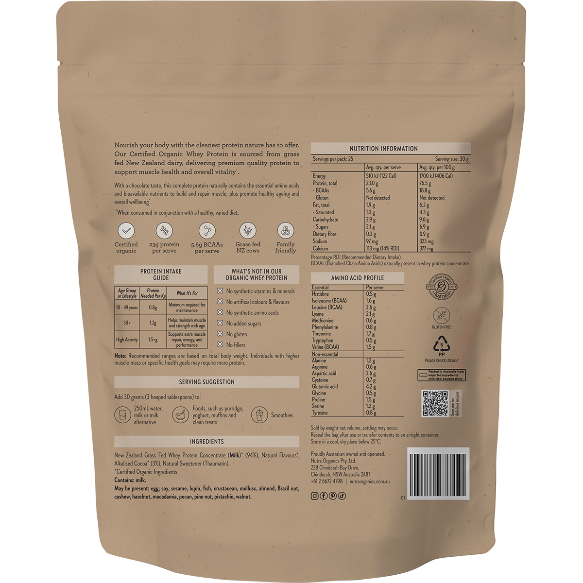Organic Whey Protein Chocolate