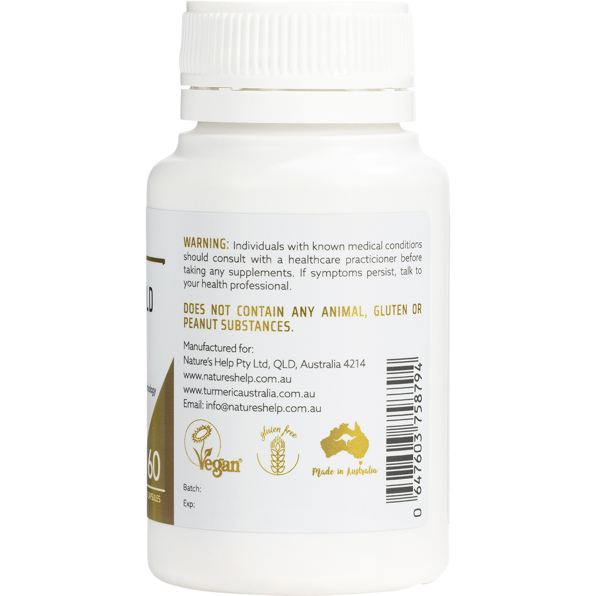 Curcumin Gold 396mg High Absorption Capsules