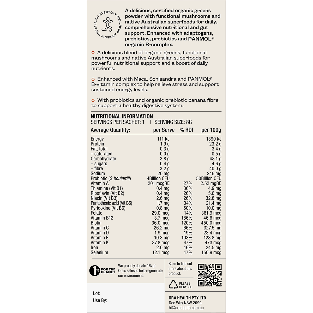 Organic Greens Superpowder+ Daily Sachets