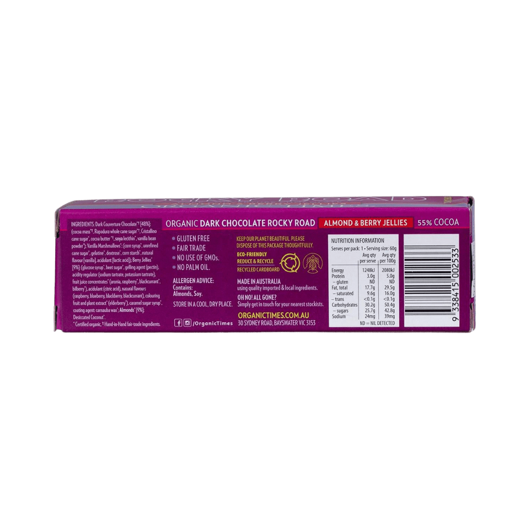 Organic Times Rocky Road Dark Chocolate 60g