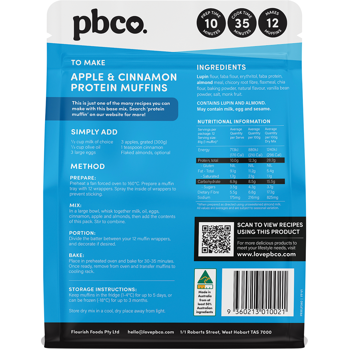 Protein Muffin Mix Plant Protein