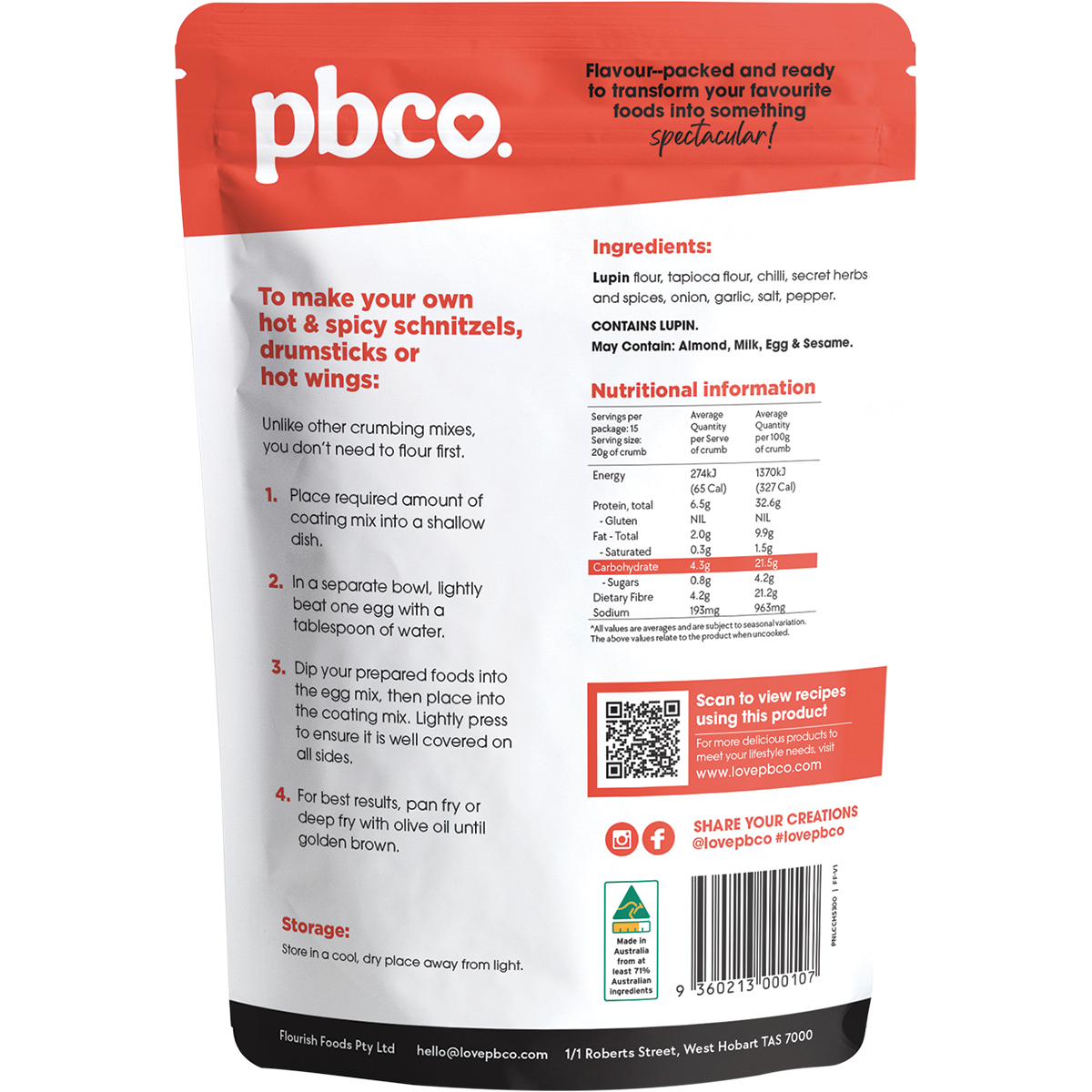 Low Carb Crumb Hot & Spicy