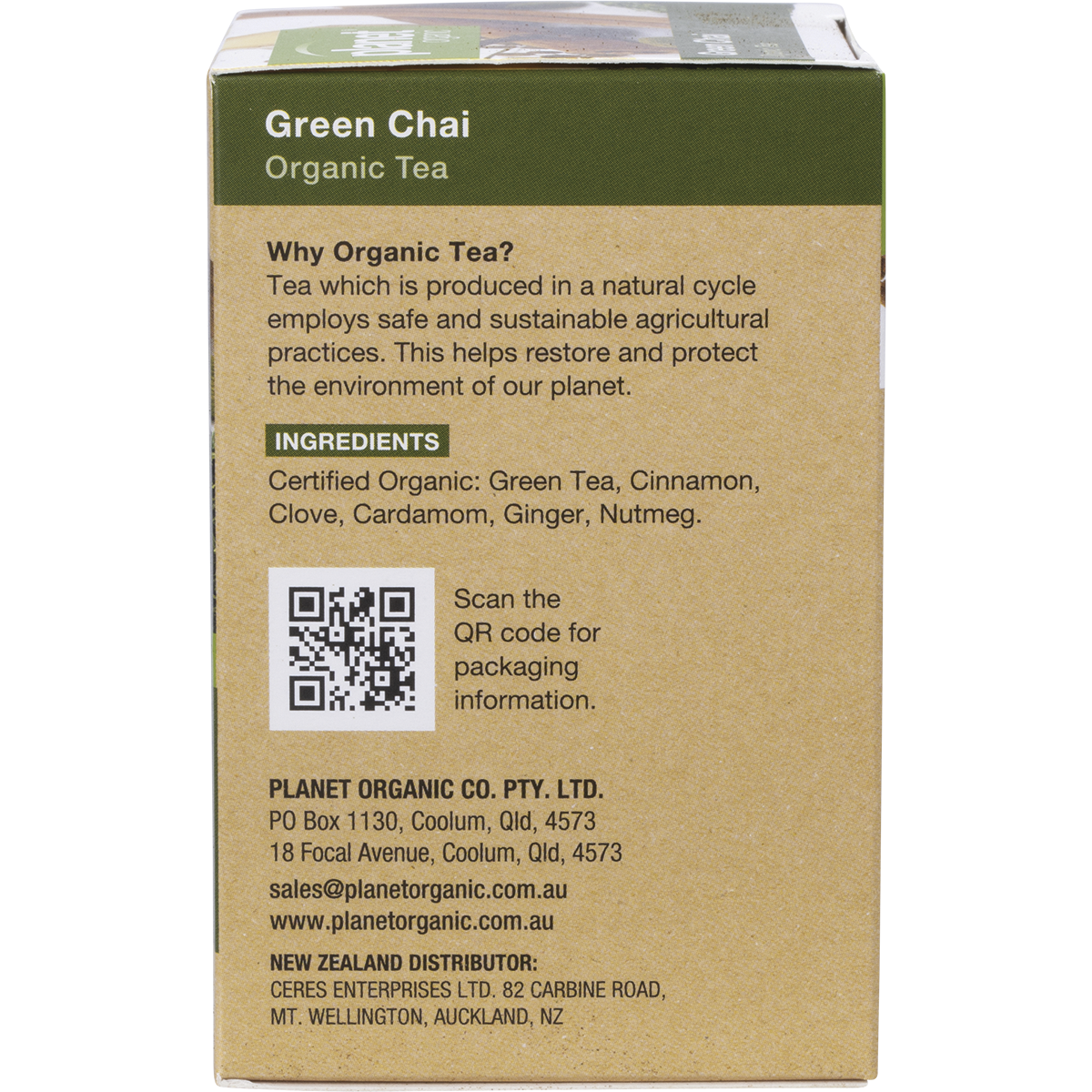 Green Chai Herbal Tea Bags