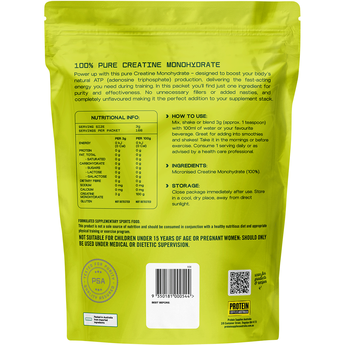 Creatine Monohydrate Unflavoured
