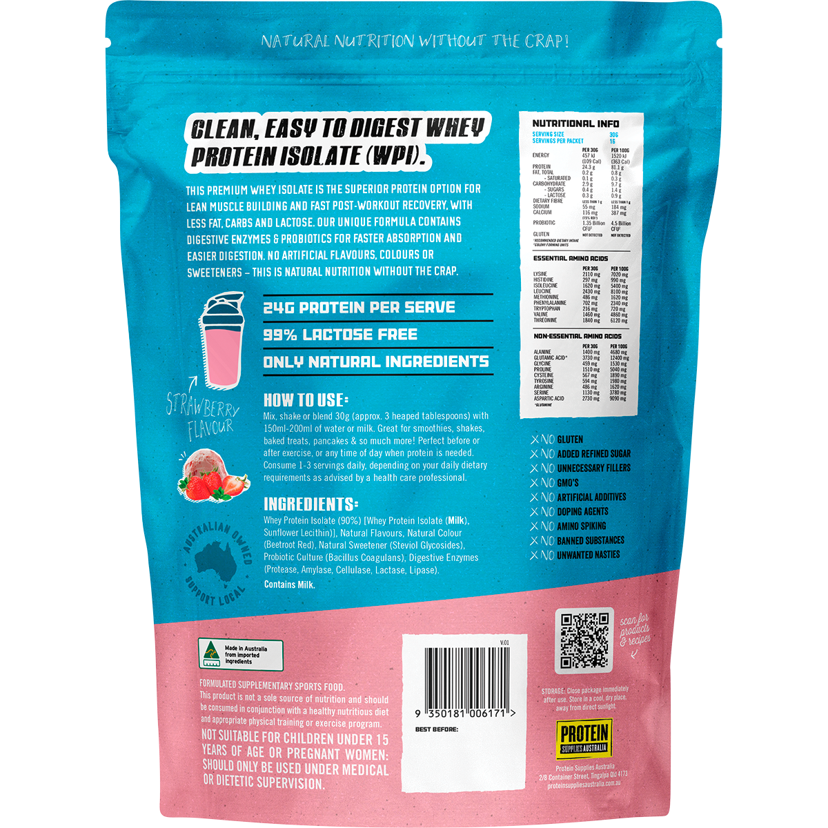 WPI Whey Protein Isolate Strawberry