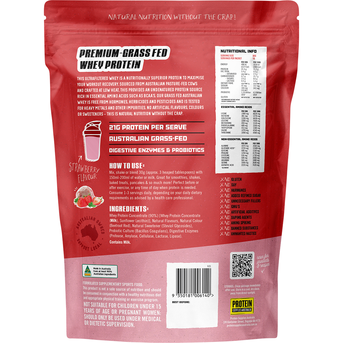 Australian Whey Protein Strawberry
