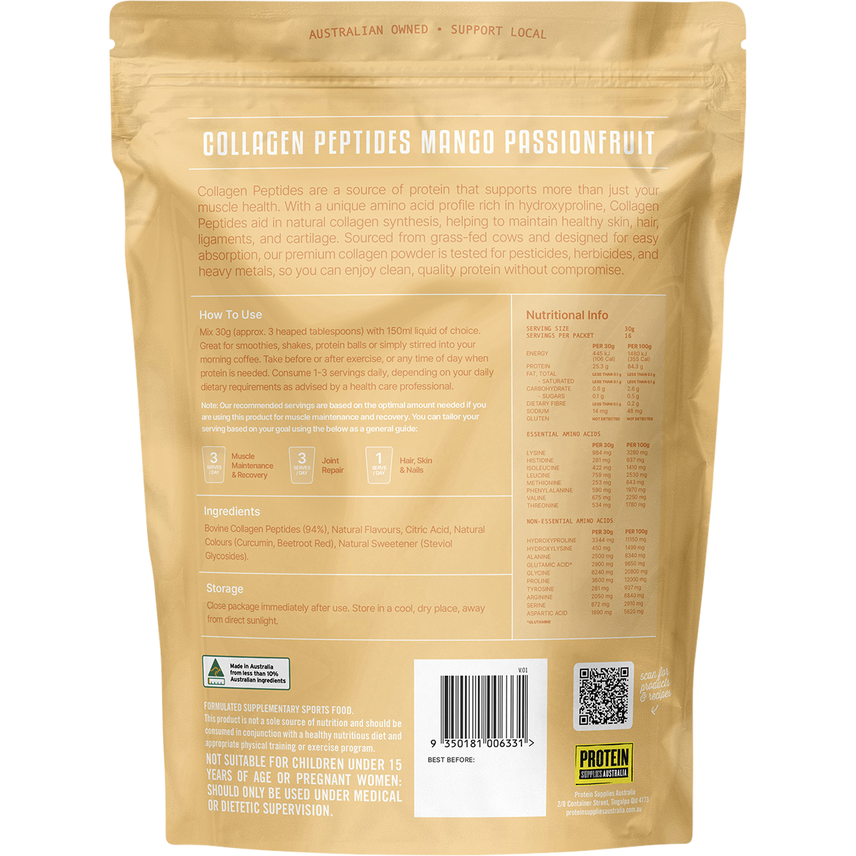 Collagen Peptides Mango Passionfruit