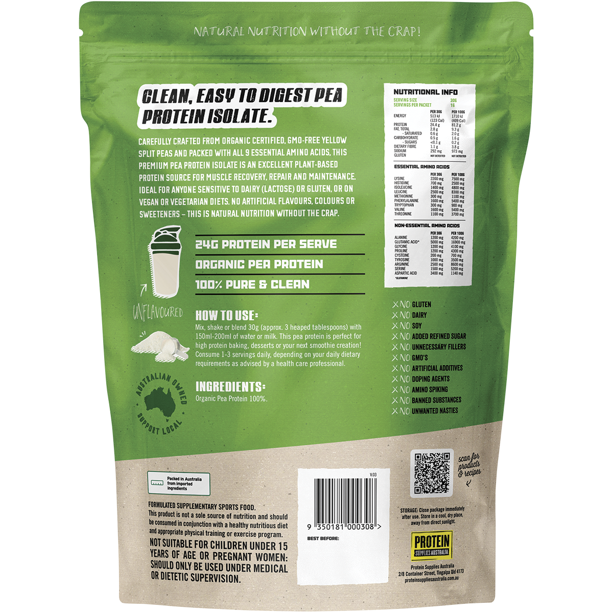 Pea Protein Isolate Unflavoured