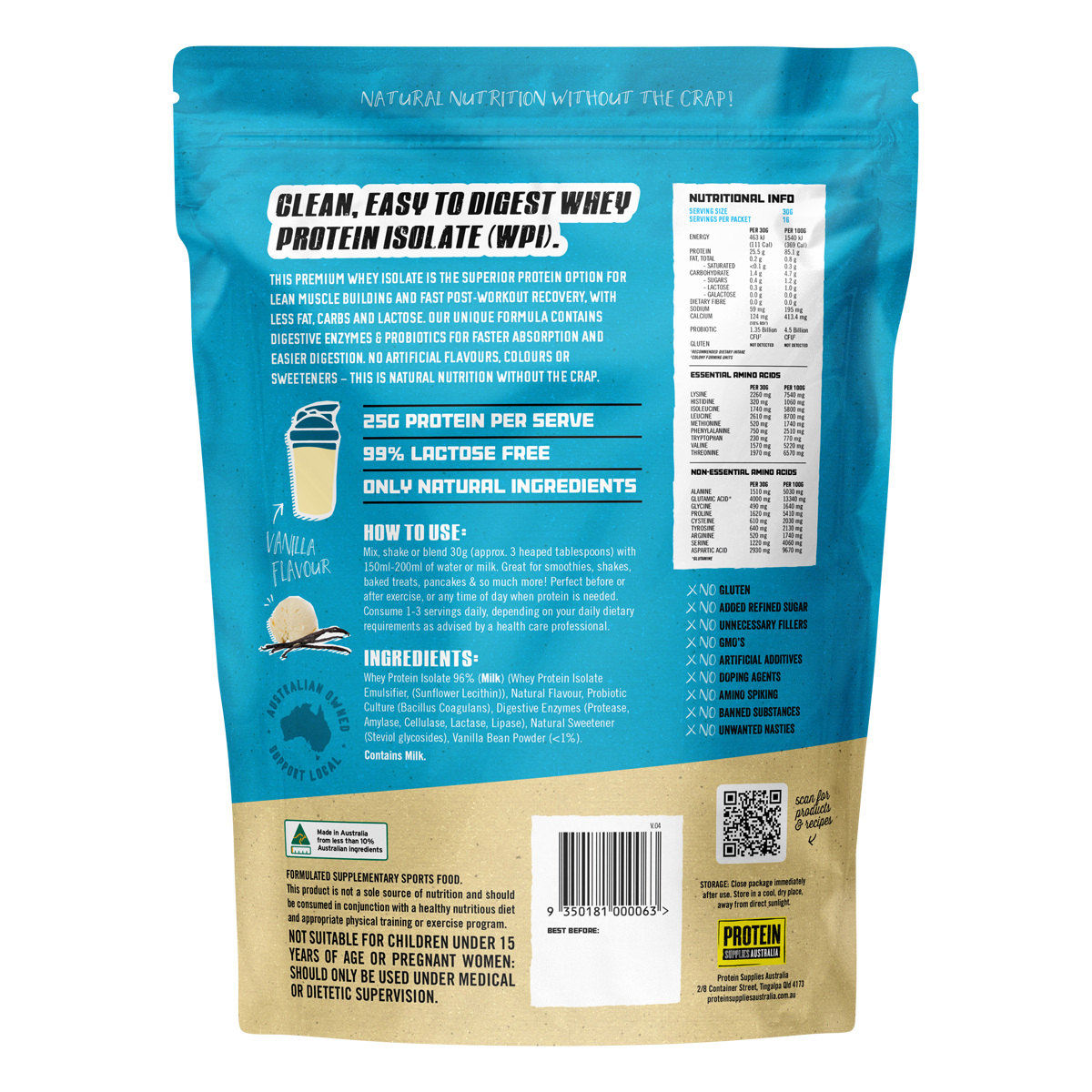 WPI Whey Protein Isolate Vanilla