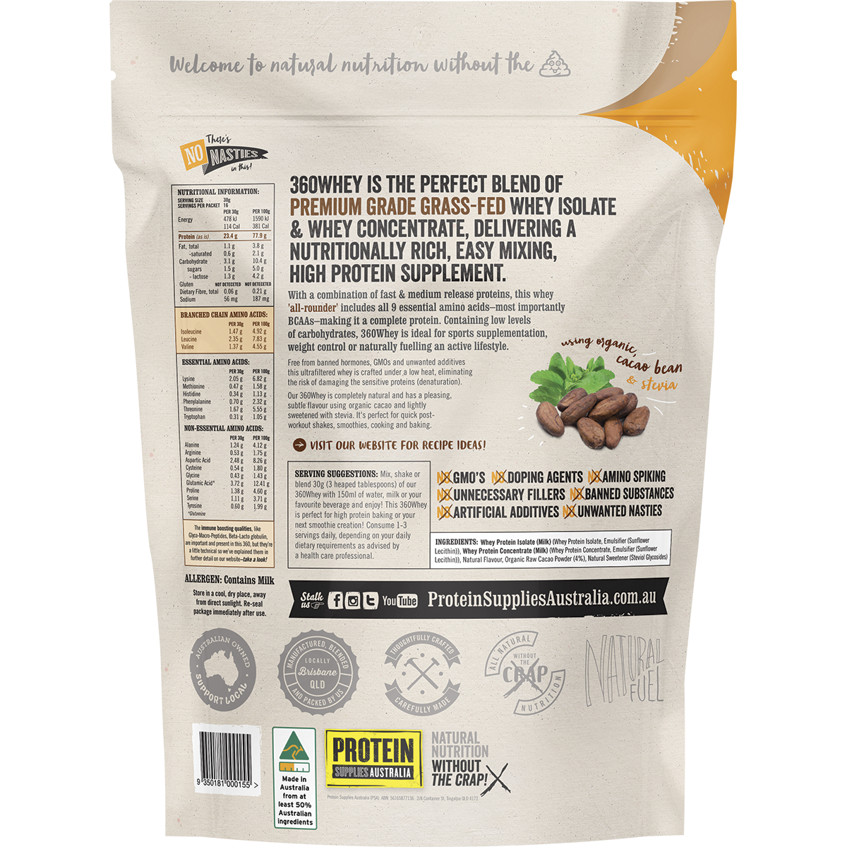 360Whey Chocolate WPI+WPC Combo